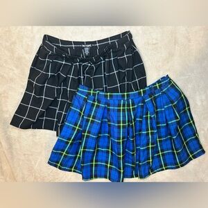 Hot Topic Plaid Skater Skirt (set of 2)